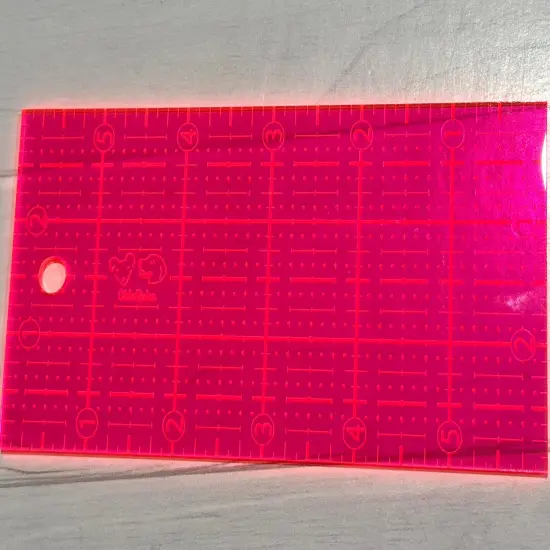 Oklaroots®️ 3”x6” Ruler - Neon Pink - ACRYLIC TEMPLATE {1}