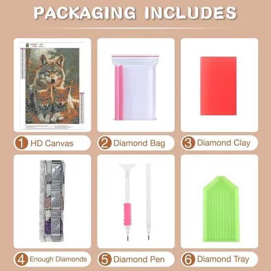 Wolf Diamond Painting Kits for Adults {5}