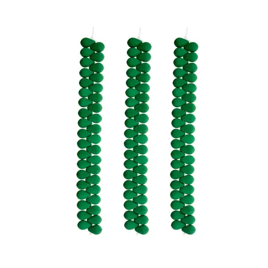 John Bead 114pcs 6x9mm Czech Glass White Alabaster Velvet Drop Bead Strands Irish Green {3}