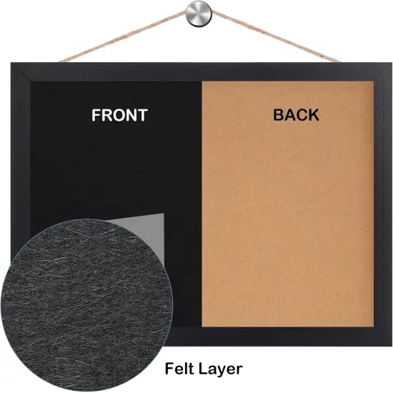 4 Pack Black Cork Boards with Felt 16"x12" {2}