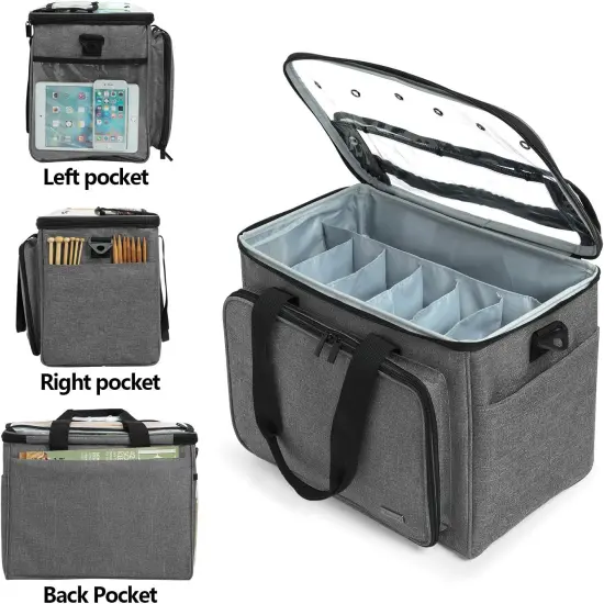 Knitting Bag - Yarn Tote Organizer with Inner Divider {5}