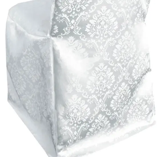 Marquis Damask Jacquard Polyester Chair Cover White {4}