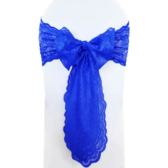 10 Pieces Royal Blue Caspari Lace Chair Sashes for Elegant Event Seating D&eacute;cor 9x108 Inches {2}