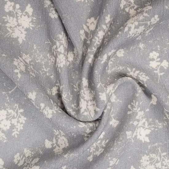 1 Yard Gray Beige Rayon Crinkle Woven Fabric 50/52 Inch Wide Soft and Lightweight {1}