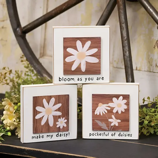 Bloom As You Are Daisy Layered Block 3 Asstd. {4}