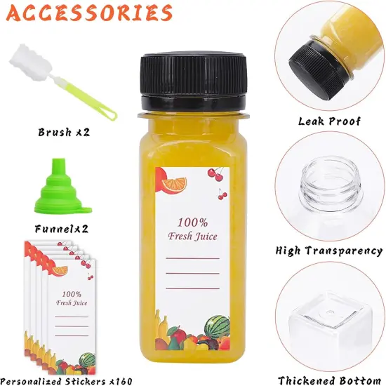 150 pcs 2 oz Empty Plastic Water Bottles with Caps {2}