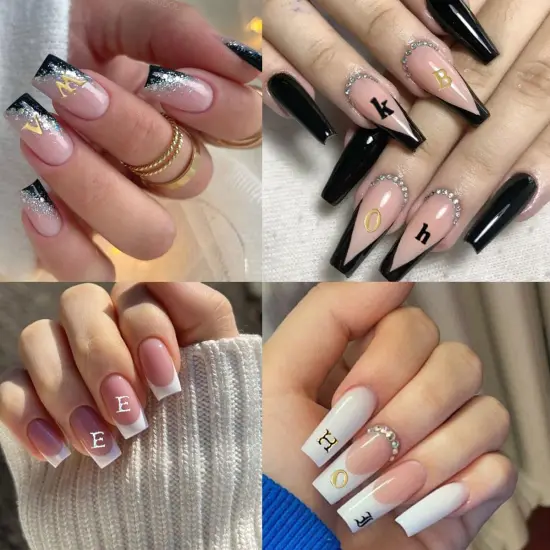 6 Sheets Alphabet Nail Decals 3D Self-Adhesive {4}