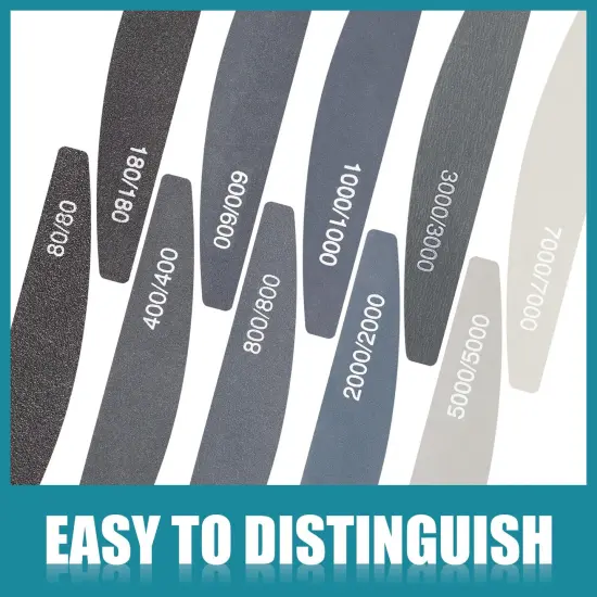 Honoson 20 Pcs Sanding Sticks for Plastic Models Polishing Sticks Assorted Metal and Wood Sanding Tools Accessory for Model Craft Amateur Beginner(Low Grits Rating,Moon Style) {5}