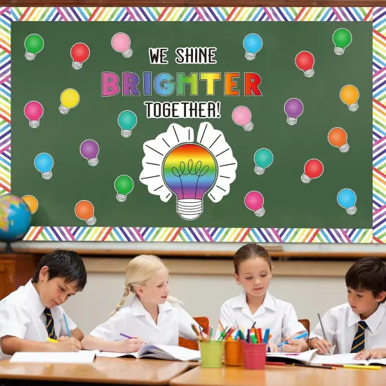 64Pcs Colorful Light Bulb Back to School Decor {4}