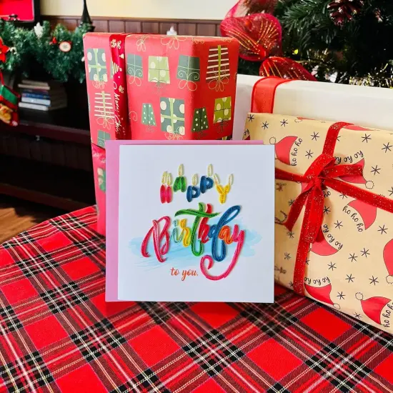 Quilling Cards 3D birthday Cards, handmade paper quilled card, handcrafted cards with Happy Birthday letter {3}