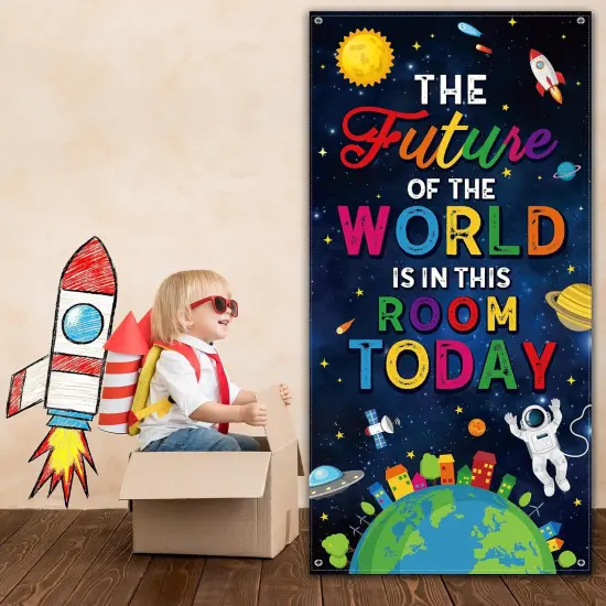 Space Classroom Door Cover Decor {5}