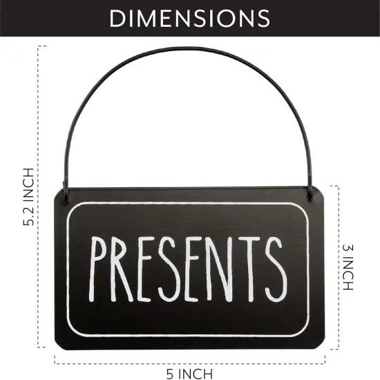 Black Rustic Christmas Ornaments 6ct Farmhouse Tree Decor Set {6}