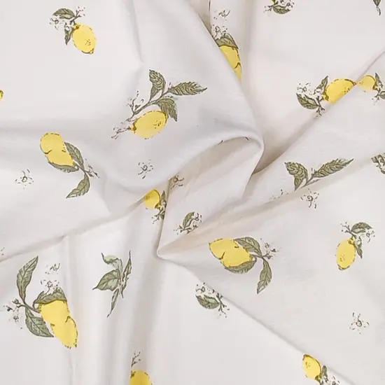 1 Yard Lemon Rayon Slub Fabric Lightweight Material for Shirts Summer Outfits 55/58 Inches Width {1}