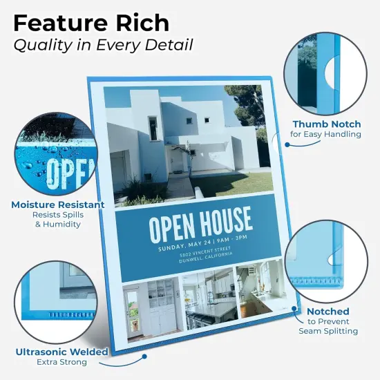 Clear Plastic Folder Sleeves (12 Pack, Assorted Colors) {2}