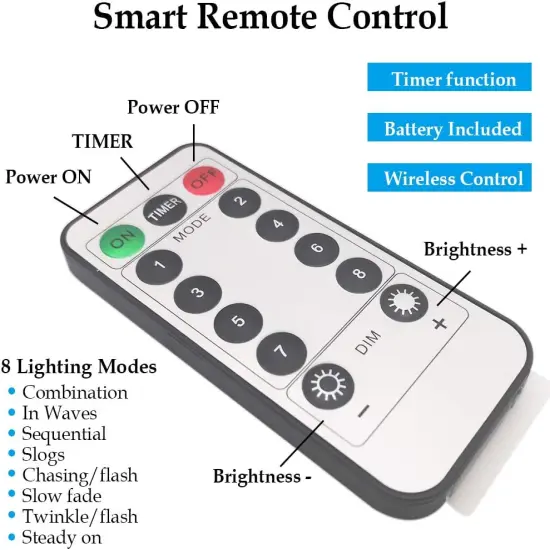 200 LED Fairy String Lights &ndash; 66FT USB Powered with Remote & 8 Modes (Warm White) {5}