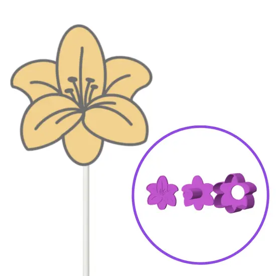 Lilly Flower Cake Pop Mold {6}