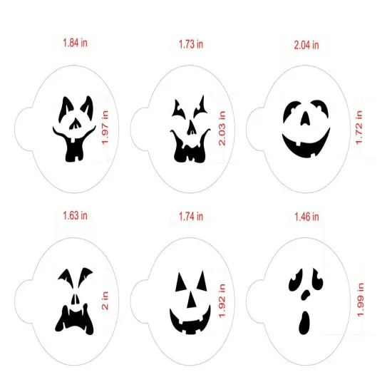 Pumpkin Halloween Faces Cookie Stencils | C178 by Designer Stencils | Cookie Decorating Tools | {2}