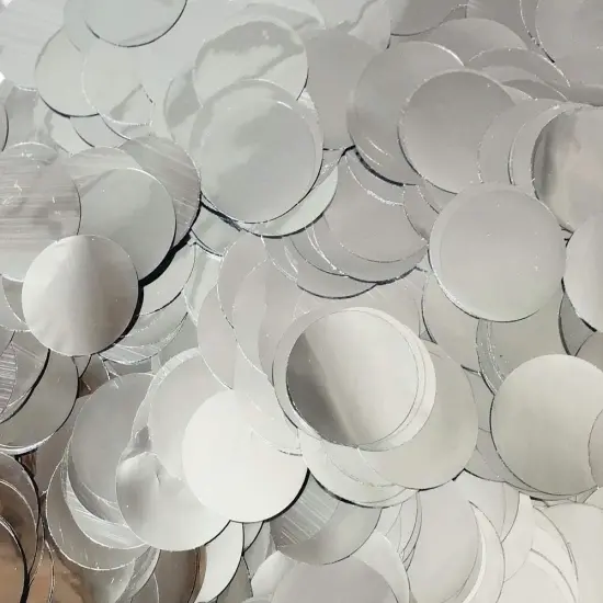 Silver Confetti 1 inch Table Confetti Glitter 5000 pcs for Wedding Party Decoration or Filled Balloons {1}