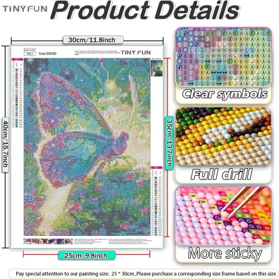 Diamond Painting Kits for Adults&Beginners DIY 5D Diamond Art Paint with Round Diamonds Full Drill Cow Gem Art Painting Kit for Home Wall Decor Gifts(12x16inch/30&times;40cm) {3}