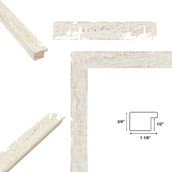 Slim White Creme Chabi Chic Farmhouse Rustic Picture Frame 30x40 frame {3}