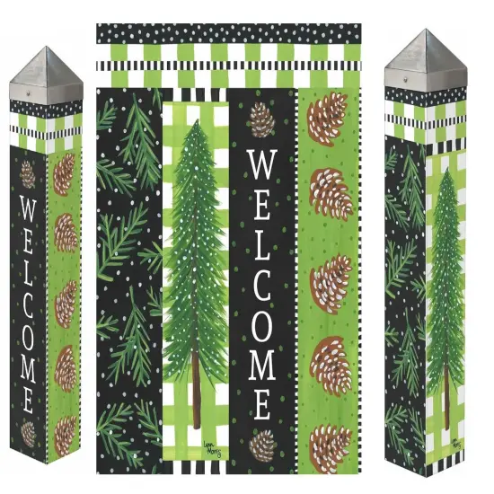 Snowy Pines 20 Inch Art Pole {1}