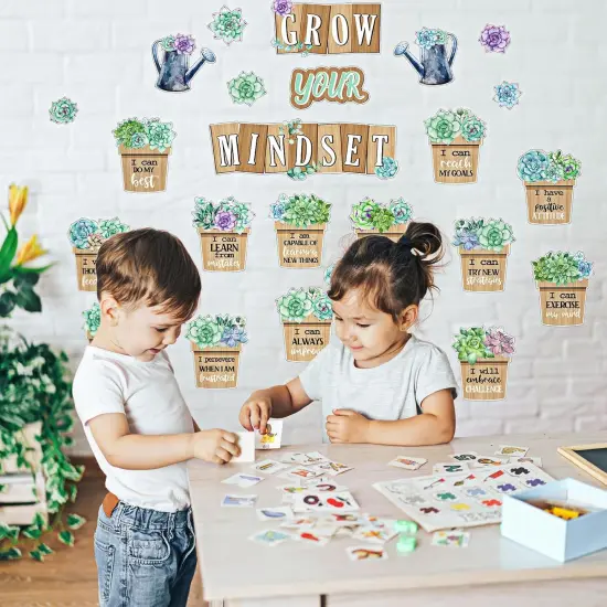 57 Pieces Grow Your Mindset Bulletin Board Set - Multi Color {5}