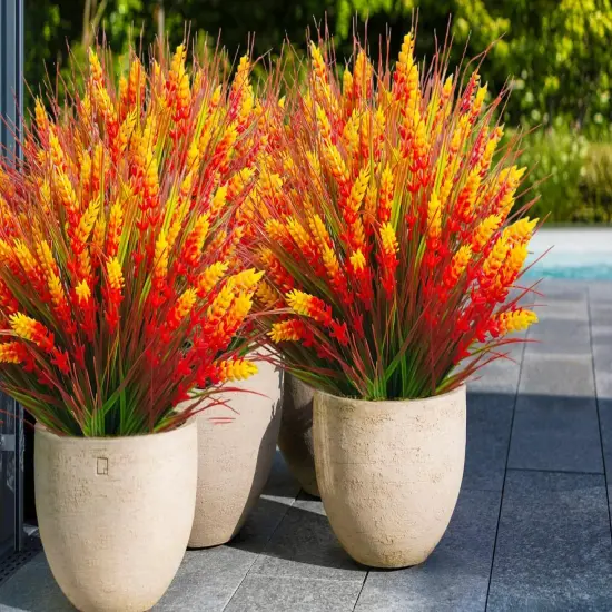 20 Pcs Fake Flowers UV Resistant Outdoor Plants {5}