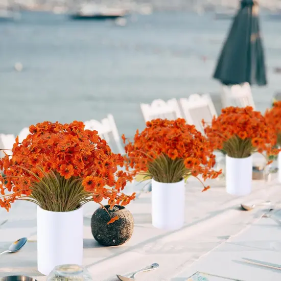 20 Bundles Artificial Fall Flowers Outdoor UV Resistant {5}