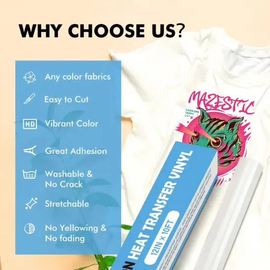 A-SUB Sublimation HTV Matte White Vinyl For Dark Fabric T-Shirts {5}