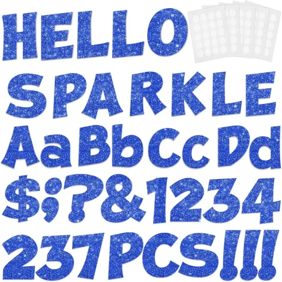 237 Pcs Glitter Bulletin Board Letters, Numbers and Punctuation {1}