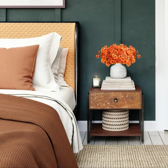 16 Bundles Orange Artificial Fall Flowers {4}