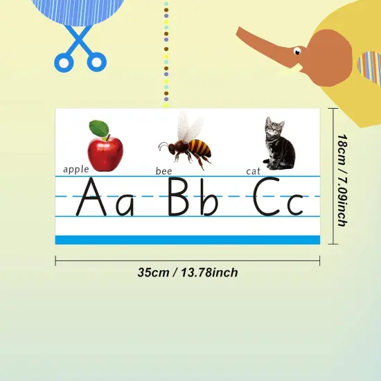 Alphabet Bulletin Board Set Manuscript ABC Number Line Wall Decorations {2}