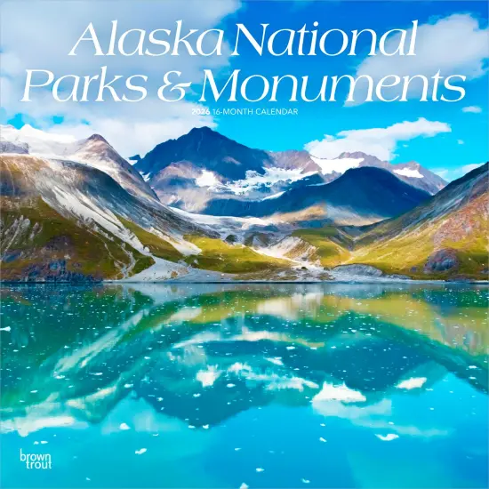Alaska National Parks & Monuments | 2026 12 x 24 Inch (Hanging) Monthly Square Wall Calendar | Plastic-Free {1}