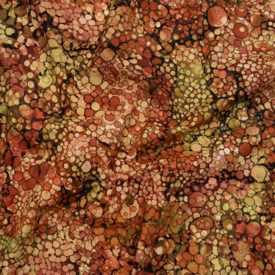 1 Yard Northcott Rust Bubbles Quilting Cotton Autumn Inspired 43 Inches Width {1}
