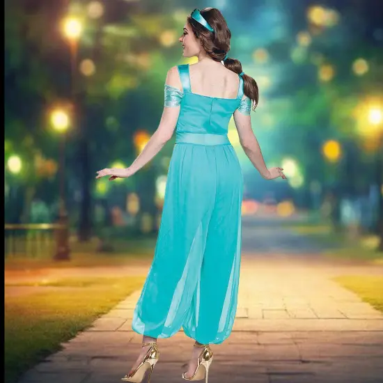 Elegant Jasmine Deluxe Costume For Women With Jumpsuit And Headband Set {4}