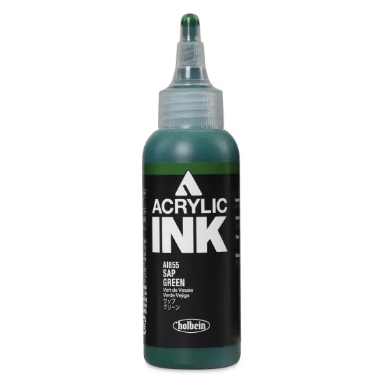 Holbein Acrylic Ink - Sap Green, 100 ml {1}