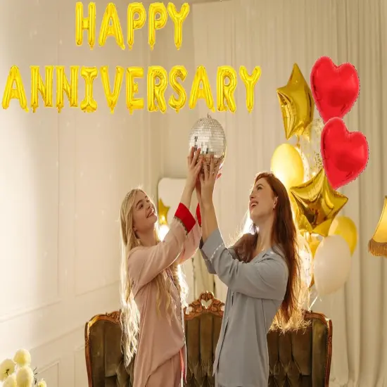 Happy Anniversary Balloon Banner Love Party Decoration {5}