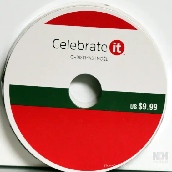 Celebrate It Christmas Black/White Plaid Ribbon {2}