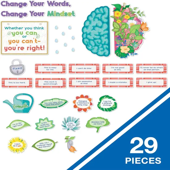 47 pc Bloom With a Growth Mindset Bulletin Board Set {2}