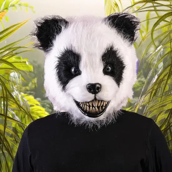 Scary Panda Latex Adult Costume Mask {4}