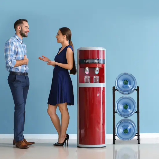 3-Tier Water Jug Rack, 5 Gallon Detachable Water Bottle Holder for Kitchen, Office, Home, Black {6}