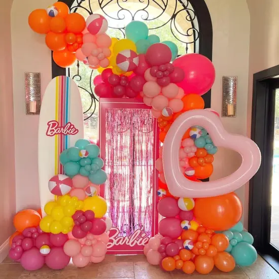 60 Pcs 12 inch Pink and Orange Latex Balloons {5}