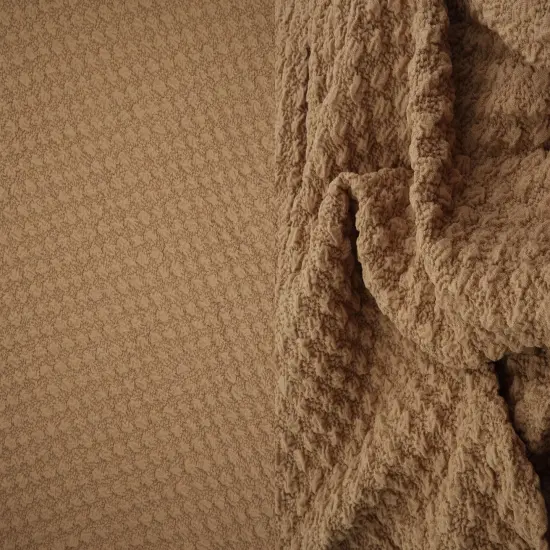 1 Yard Cauliflower Jacquard Knit Fabric, 59/60&Prime; Wide Polyester Spandex Blend OLIVE VINTAGE {6}