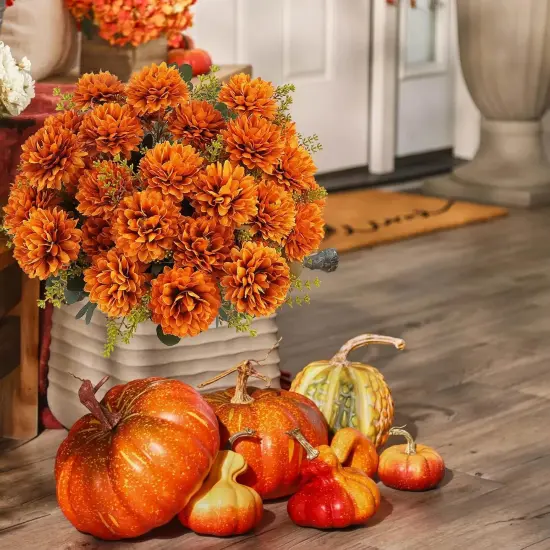 2 Bundles Artificial Fall Flowers Table Decor {5}