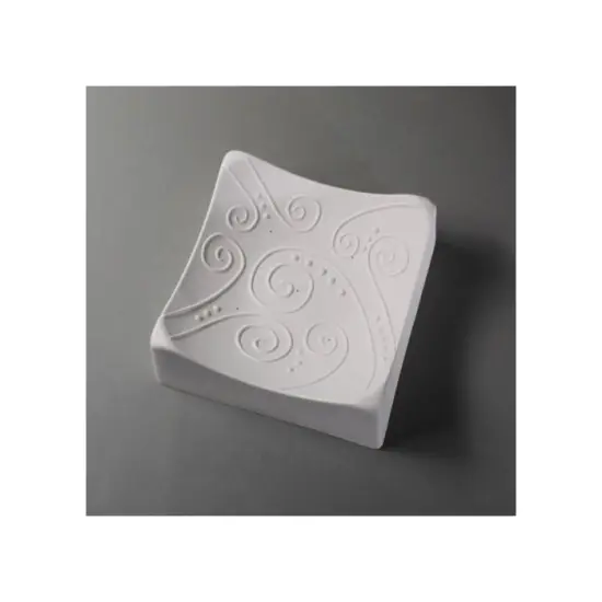 6.5&rdquo; x 6.5" x 3" Swirl Texture Square Glass Fusing Kiln Mold {4}