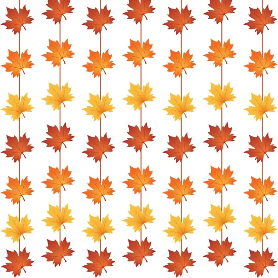 8 Pcs Fall Maple Leaves Hanging Garland - Maple Leaves {1}