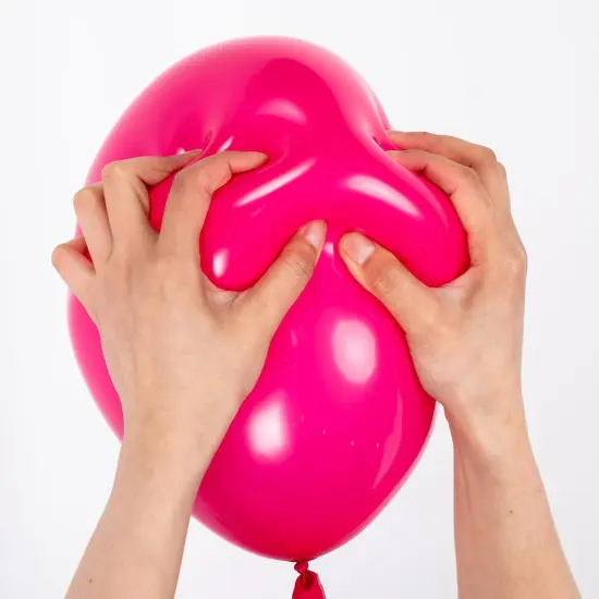 150pcs Hot Pink and White Confetti Balloons (Pink) {5}