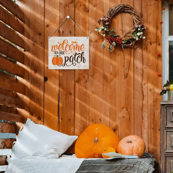 Rustic Farmhouse Fall Signs Door (Welcome Patch) {5}