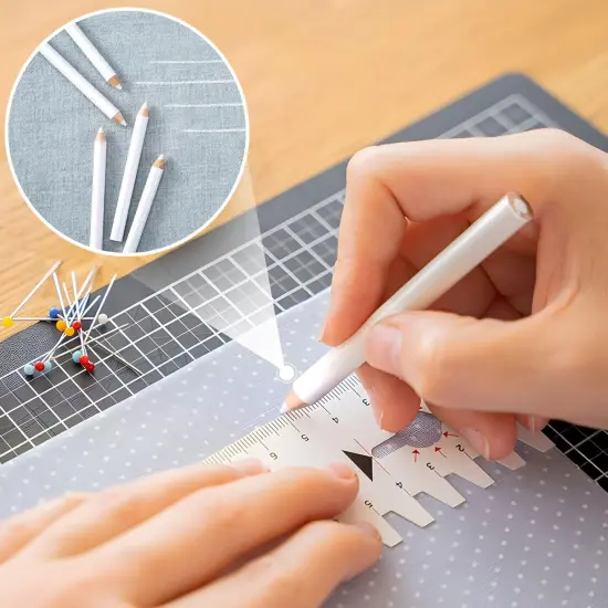 Fabric Pencils for Sewing (White-7pcs) {2}