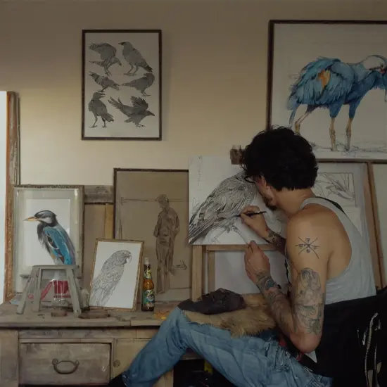 Crow Stencil | Reusable Birds Horror Bird Street(Custom) {3}